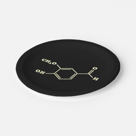 Assiettes En Carton Vanille Vanillin Formule chimique moléculaire (Angle)