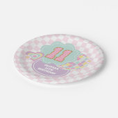 Assiettes En Carton Varsity pastel patch 11e anniversaire (Angle)