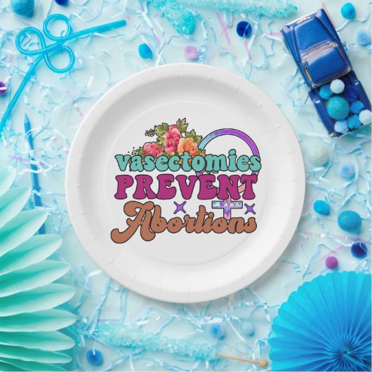 Assiettes En Carton Vasectomies Empêcher l'avortement Plaques de papie (Fête)