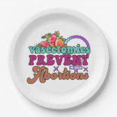 Assiettes En Carton Vasectomies Empêcher l'avortement Plaques de papie (Devant)