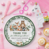 Assiettes En Carton Végétation Bois Animaux Baby shower Anniversaire (Fête)