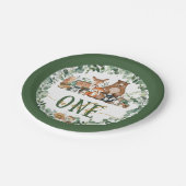 Assiettes En Carton Végétation Bois Animaux Sauvages Un 1er Anniversai (Angle)