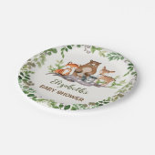 Assiettes En Carton Végétation Bois Bébé Animaux Douche 1er anniversai (Angle)
