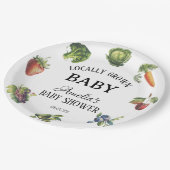 Assiettes En Carton Veggie Whimsical Rustique Baby shower cultivé loca (Angle)