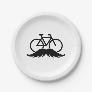 Assiettes En Carton Véhicule avec moustache pour mamil. Un truc ou un 