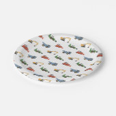 Assiettes En Carton Véhicules de construction fête d'anniversaire (Angle)