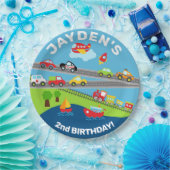 Assiettes En Carton Véhicules de transport garçon anniversaire plaque  (Fête)