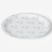 Assiettes En Carton Vélo bleu (Angle)