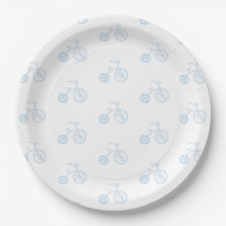Assiettes En Carton Vélo bleu