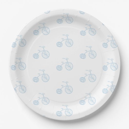Assiettes En Carton Vélo bleu (Devant)