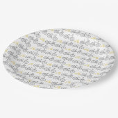 Assiettes En Carton Vélo jaune (Angle)