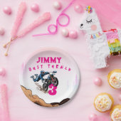 Assiettes En Carton Vélo Kid Dirt Stunt Vélo Plaques de papier d'anniv (Fête)