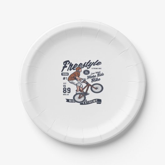 Assiettes En Carton Vélo libre (Devant)