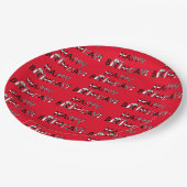 Assiettes En Carton Vélo personnalisé Thème Carrelé Graphisme Annivers (Angle)