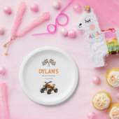 Assiettes En Carton Vélo Quad adorable (Fête)