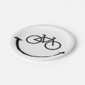 Assiettes En Carton Vélo slogan avec le visage heureux. Belle souris. (Angle)