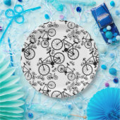 Assiettes En Carton Vélos Grand et Petit (Fête)