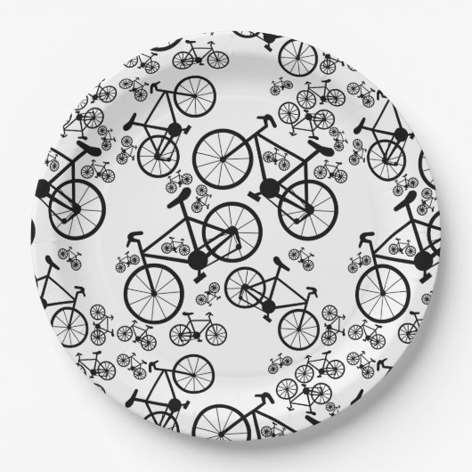 Assiettes En Carton Vélos Grand et Petit (Devant)