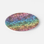 Assiettes En Carton Vélos Rainbow road (Angle)