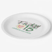 Assiettes En Carton Vendredi 13ème plaques papier (Angle)