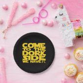 Assiettes En Carton Venez Au Côté Dork Nous Avons Pi (Fête)