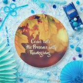 Assiettes En Carton Venez en sa présence avec Thanksgiving Psalm 95 (Fête)