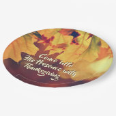 Assiettes En Carton Venez en sa présence avec Thanksgiving Psalm 95 (Angle)