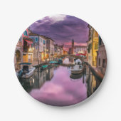Assiettes En Carton Venise, Italie Canal Pittoresque & Architecture Vé (Devant)