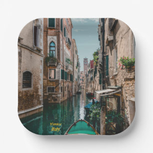Assiettes En Carton Venise Italie La Ville Flottante