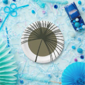 Assiettes En Carton Ventilateur botanique vert de mousse Élégant maria (Fête)