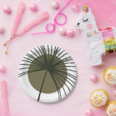 Assiettes En Carton Ventilateur botanique vert de mousse Élégant maria (Fête)