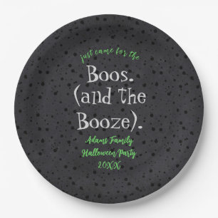 Assiettes En Carton Venu pour le Boos et Booze Adult Halloween Party