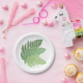 Assiettes En Carton Verdure botanique Moss Green Fern (Fête)