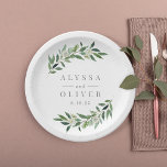 Assiettes En Carton Verdure Élégante Plaques en papier de mariage<br><div class="desc">Célébrez dans le style avec des assiettes de fête sur mesure! Conçu par Berry Berry Sweet (www.berryberrysweet.com). Les articles correspondants sont disponibles à notre magasin ou sur demande.</div>