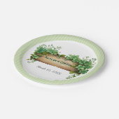 Assiettes En Carton Verdure et rayures Jour de la Saint Patrick mariag (Angle)