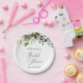 Assiettes En Carton Verdure, Eucalyptus Feuilles, Boho, Fête des marié (Fête)