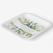 Assiettes En Carton Verdure mariage Eucalyptus Aquarelle Personnaliser (Angulaire)