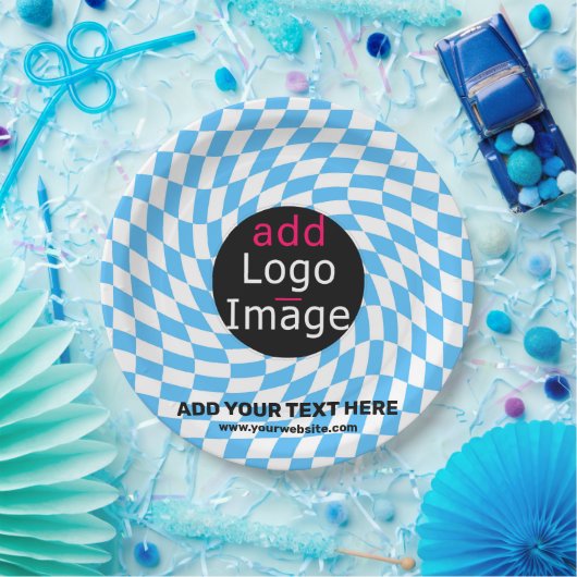 Assiettes En Carton Vérificateur professionnel personnalisé moderne bl (Fête)