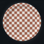 Assiettes En Carton Vérifier la rouille À damiers tableau de bord en t<br><div class="desc">à damiers Motif - Tableau de contrôle en terre cuite aux tons.</div>
