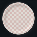 Assiettes En Carton Vérifier Pale Beige À damiers Motif Checkboard<br><div class="desc">à damiers Motif - damier blanc crème et beige clair.</div>