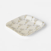 Assiettes En Carton Verre de Champagne (Angulaire)