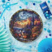 Assiettes En Carton Verre de la sorcière Cauldron (Fête)