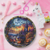 Assiettes En Carton Verre de la sorcière Cauldron (Fête)