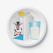 Assiettes En Carton Verre De Lait (Devant)