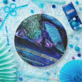 Assiettes En Carton Verre de lave bleue (Fête)