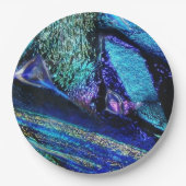 Assiettes En Carton Verre de lave bleue (Devant)