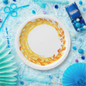 Assiettes En Carton Verrerie d'automne en couleurs d'automne (Fête)