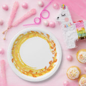 Assiettes En Carton Verrerie d'automne en couleurs d'automne (Fête)