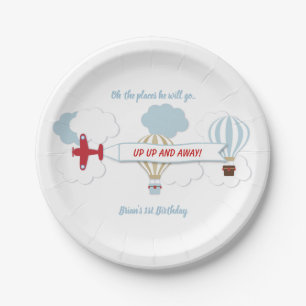 Assiettes En Carton Vers le haut de la plaque à papier d'avion haut e
