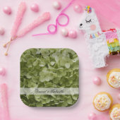 Assiettes En Carton Vert Annabelle Hydrangea Fleurs Mariage (Fête)